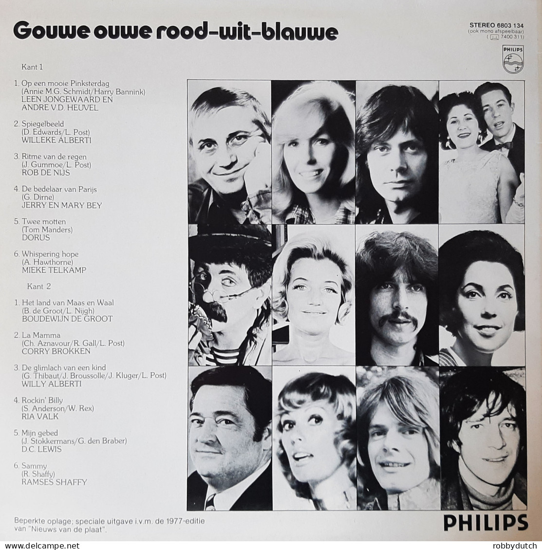 * LP *  GOUWE OUWE ROOD-WIT-BLAUWE - WILLEKE A / BOUDEWIJN DE G / ROB DE NIJS A.o. - Other - Dutch Music