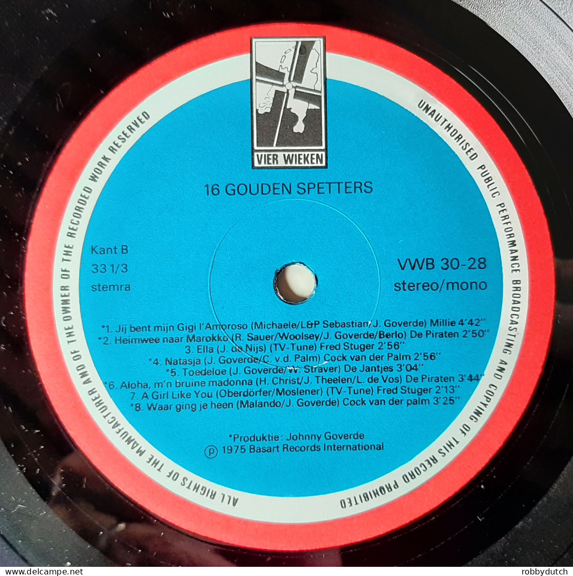 * LP *  16 GOUDEN SPETTERS - VARIOUS ARTISTS (Holland 1975) - Verzameluitgaven