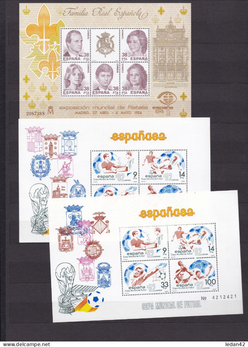 Espagne, 1980/86 Ensemble De Blocs ** N° Yvert 27, 29, 30, 31-32, 33, 34, 35,  Tous Très Beaux. - Blocs & Hojas