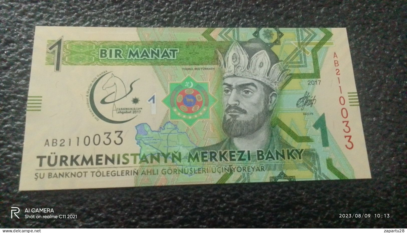 TÜRKMENİSTAN--      1 MANAT      UNC - Turkménistan