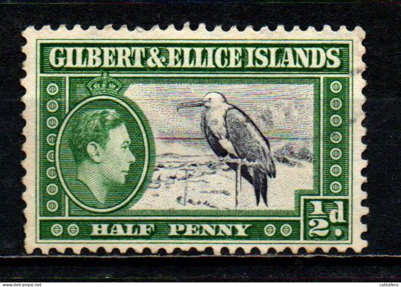 GILBERT & ELLICE ISLANDS - 1939 - Great Frigate Bird - USATO - Gilbert- Und Ellice-Inseln (...-1979)