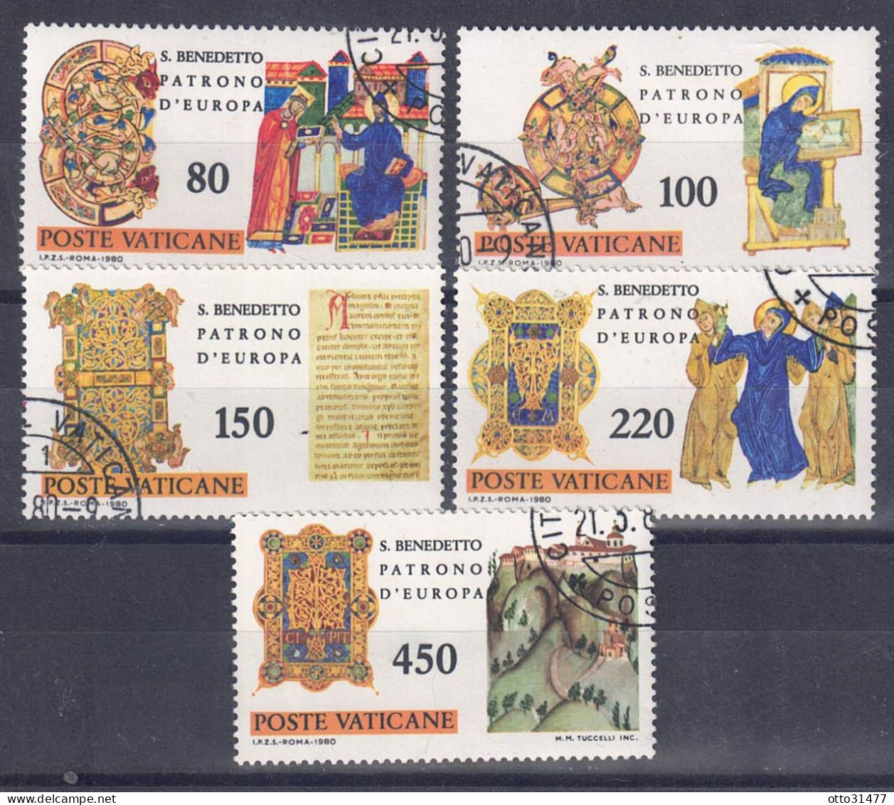 Vatikan 1980 - Benedikt Von Nursia Nr. 759 - 763, Gestempelt / Used - Used Stamps