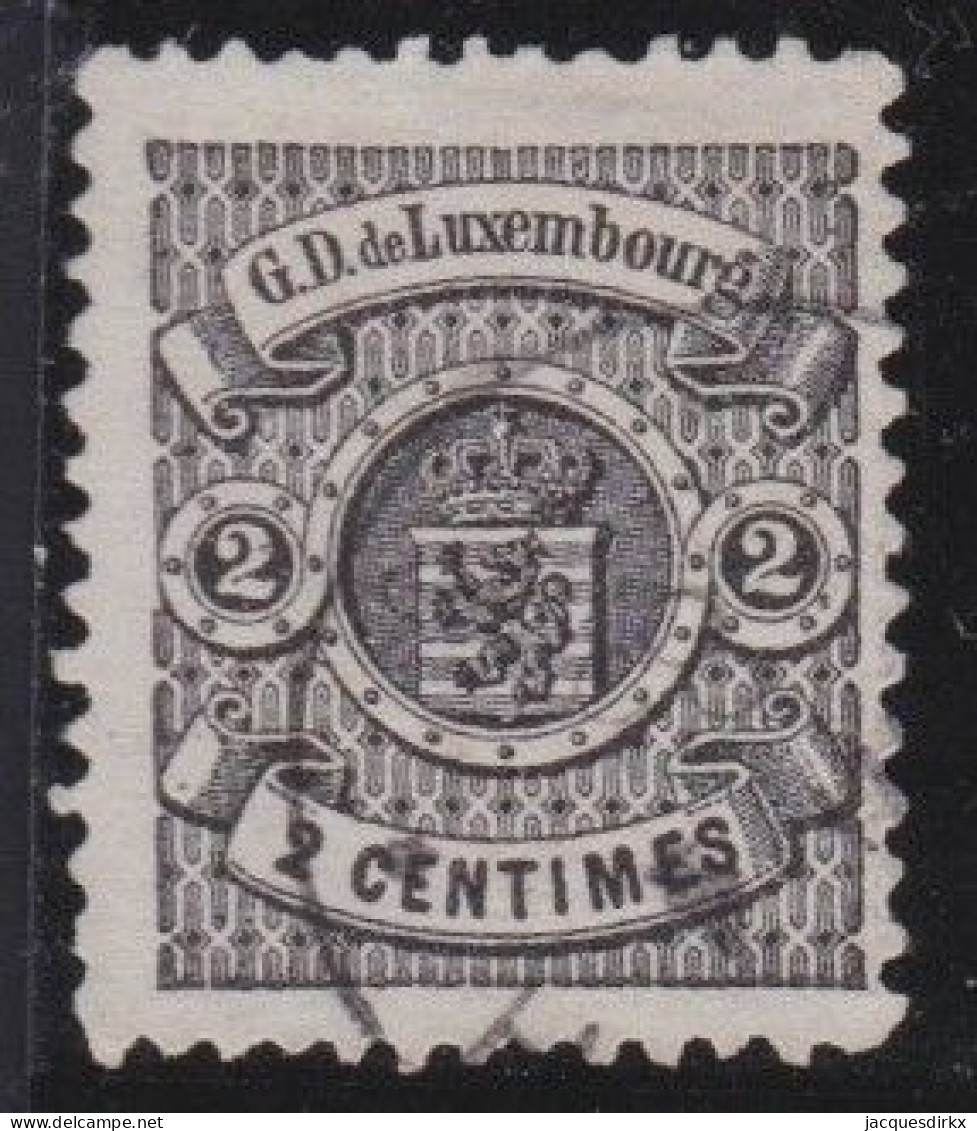 Luxembourg    .   Y&T     .    40   .    12½x12      .    O    .      Oblitéré - 1859-1880 Armoiries