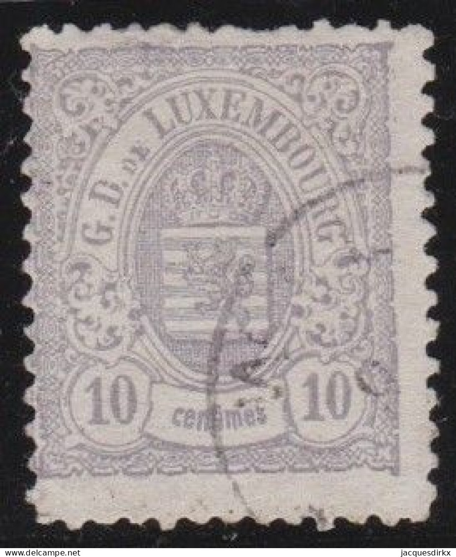 Luxembourg    .   Y&T     .    41    .    12½x12      .    O    .      Oblitéré - 1859-1880 Coat Of Arms