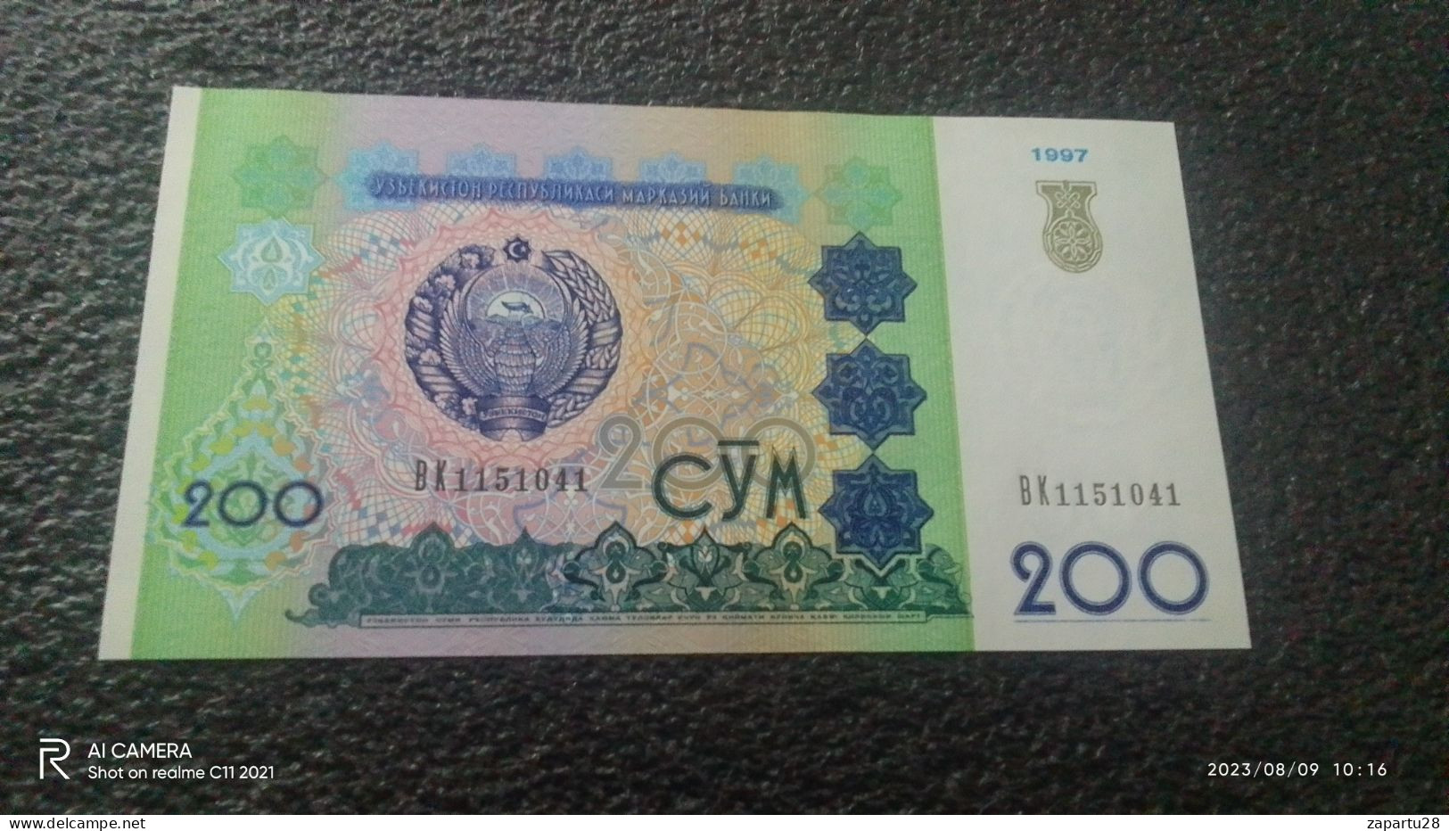 ÖZBEKİSTAN--     200  SOML    UNC - Cambodge