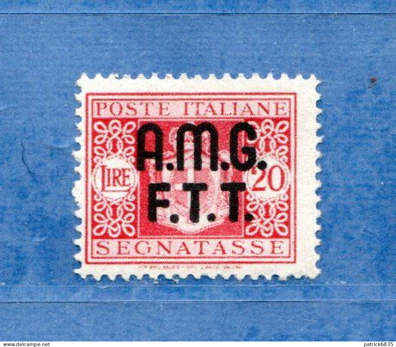 (Riz) TRIESTE A **-1947 - SEGNATASSE. Lire. 20. Unif. 4. Timbrino Bolaffi. MNH**. - Postage Due