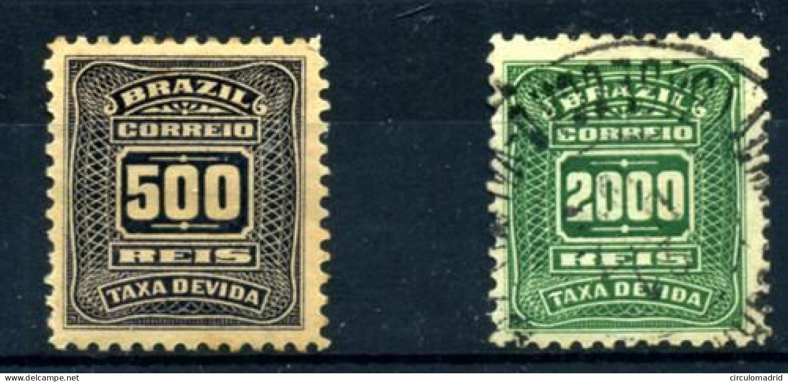 Brasil (Tasas) Nº 34, 38. Año 1906/10 - Postage Due