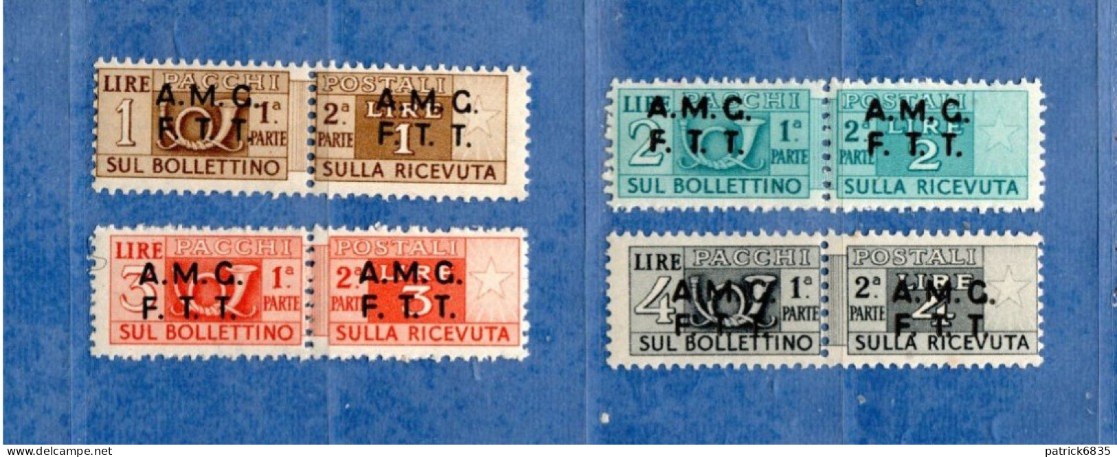 (Riz) TRIESTE A **-1947-48 - PACCHI POSTALI. . Unif. 1-2-3-4.  MNH**. - Pacchi Postali/in Concessione