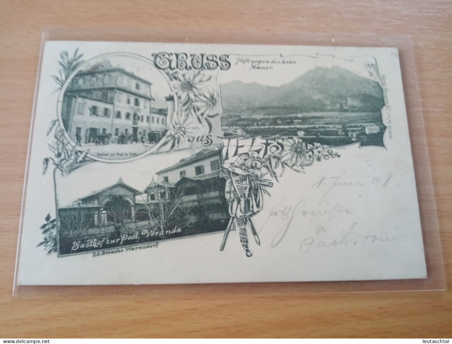 Gruß Aus Telfs Gasthof Zur Post Litho - Telfs