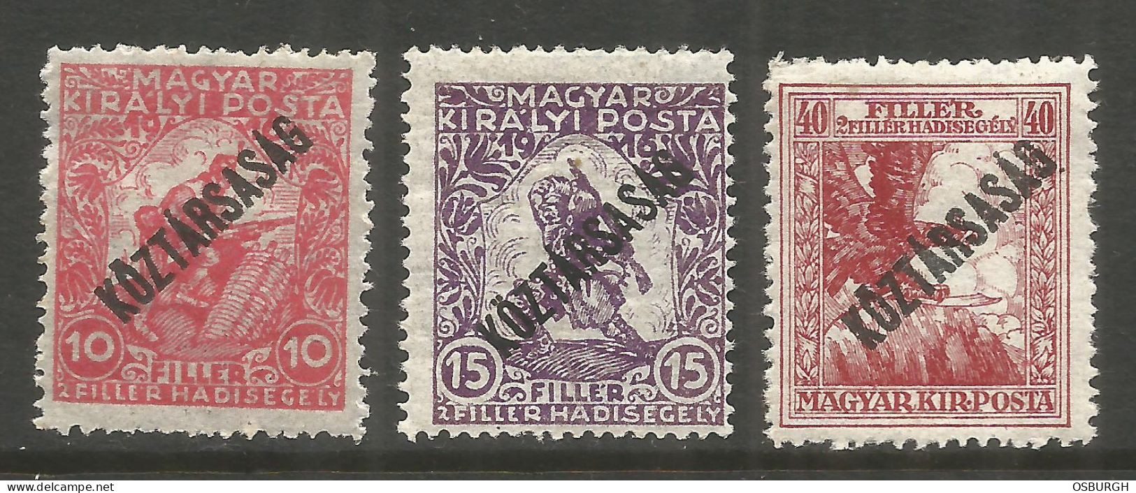 HUNGARY. KOZTARSASAG SET. MOUNTED MINT. - Unused Stamps