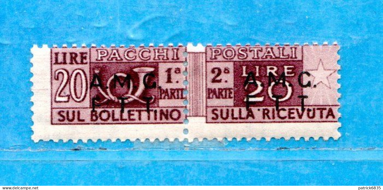 (D) TRIESTE A *-1947-48 - PACCHI POSTALI. Lire.20. Unif. 7. Linguellati. MH*. - Postal And Consigned Parcels