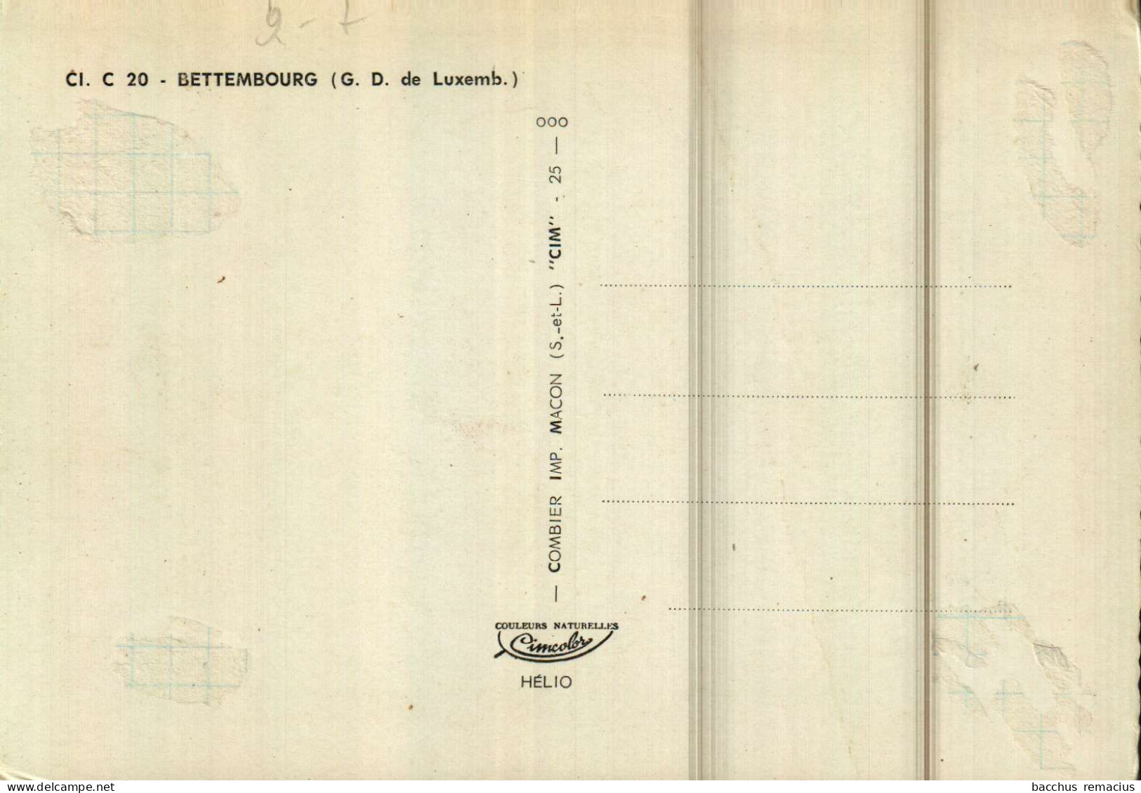 BETTEMBOURG - Un Bonjour Du PARC MERVEILLEUX Combier Imp. Macon Nr CI. C 20 - Bettemburg