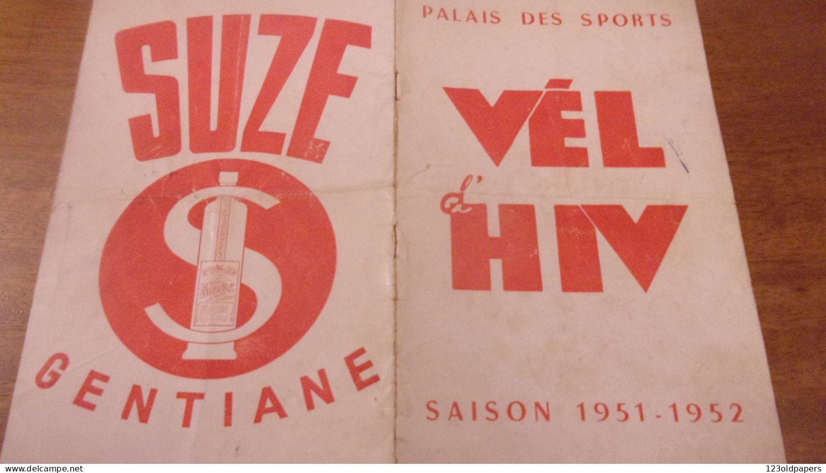 CYCLE VELO PROGRAMME VEL D HIV PALAIS DES SPORTS  SAISON 1951 1952 - Programs