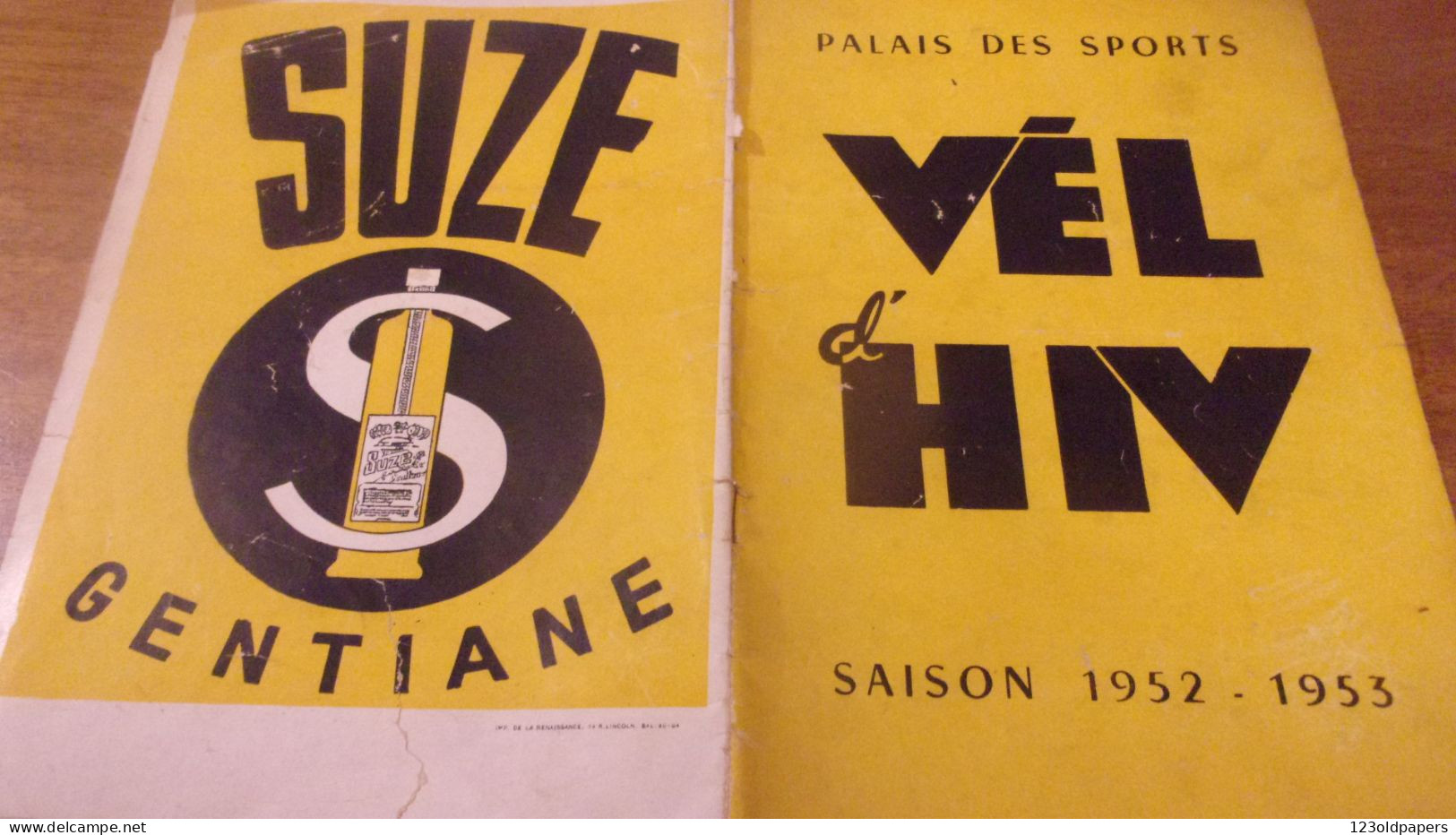 CYCLE VELO PROGRAMME VEL D HIV PALAIS DES SPORTS  SAISON 1952 1953 - Programme