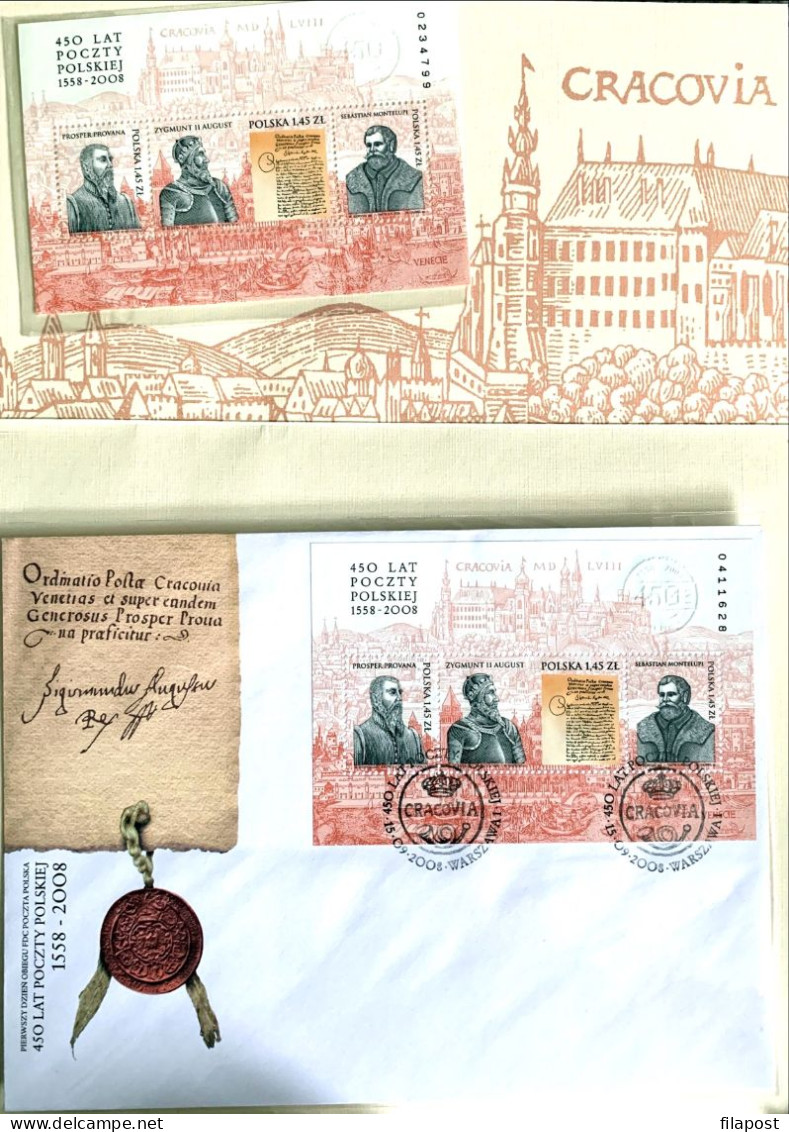 POLAND 2008 Booklet 450 Years Of The Polish Post - With Block MNH** + FDC - Carnets