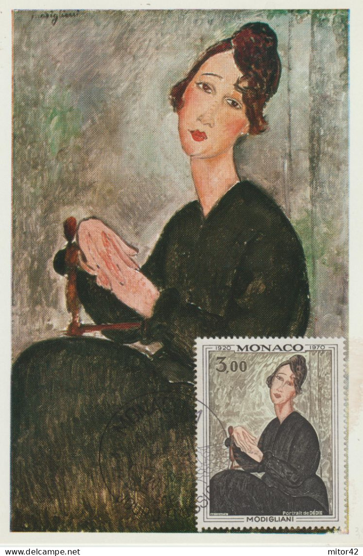 47-Tematica Saluti Da "Italia Nel Mondo"-Monaco-Arte Italiana:Modigliani-Cartolina Maximum Con Annullo Speciale - Souvenir De...