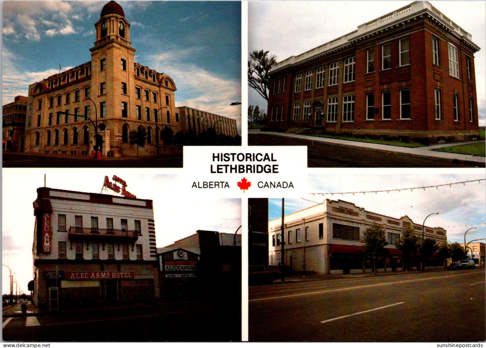 Canada Alberta Historic Lethbridge Multi View Post Office Galt Museum Alec Arms Hotel & McFarland Building - Sonstige & Ohne Zuordnung