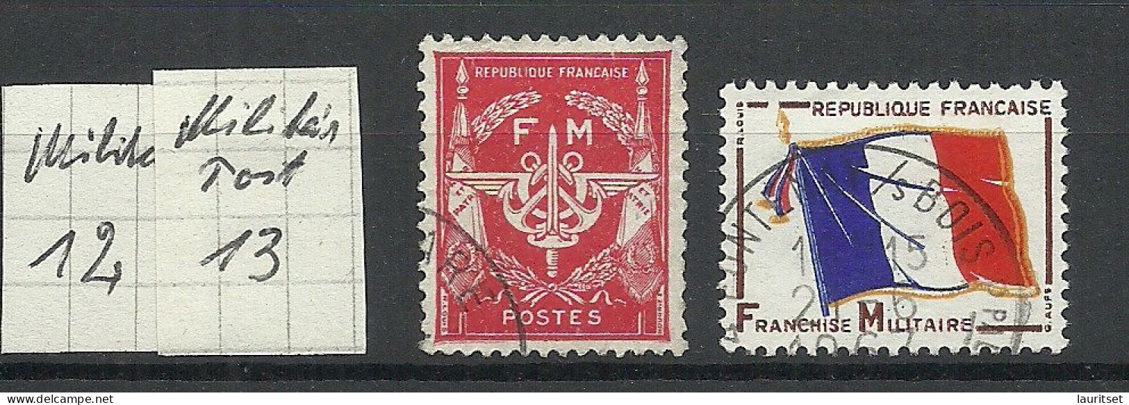FRANCE 1946 & 1964 Military Post Militärpost Michel 12 & 13 O - Sonstige & Ohne Zuordnung