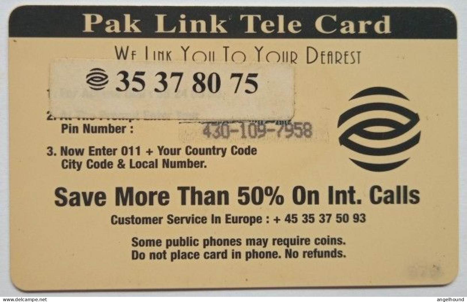 Pak Link Tele Card - Pakistán