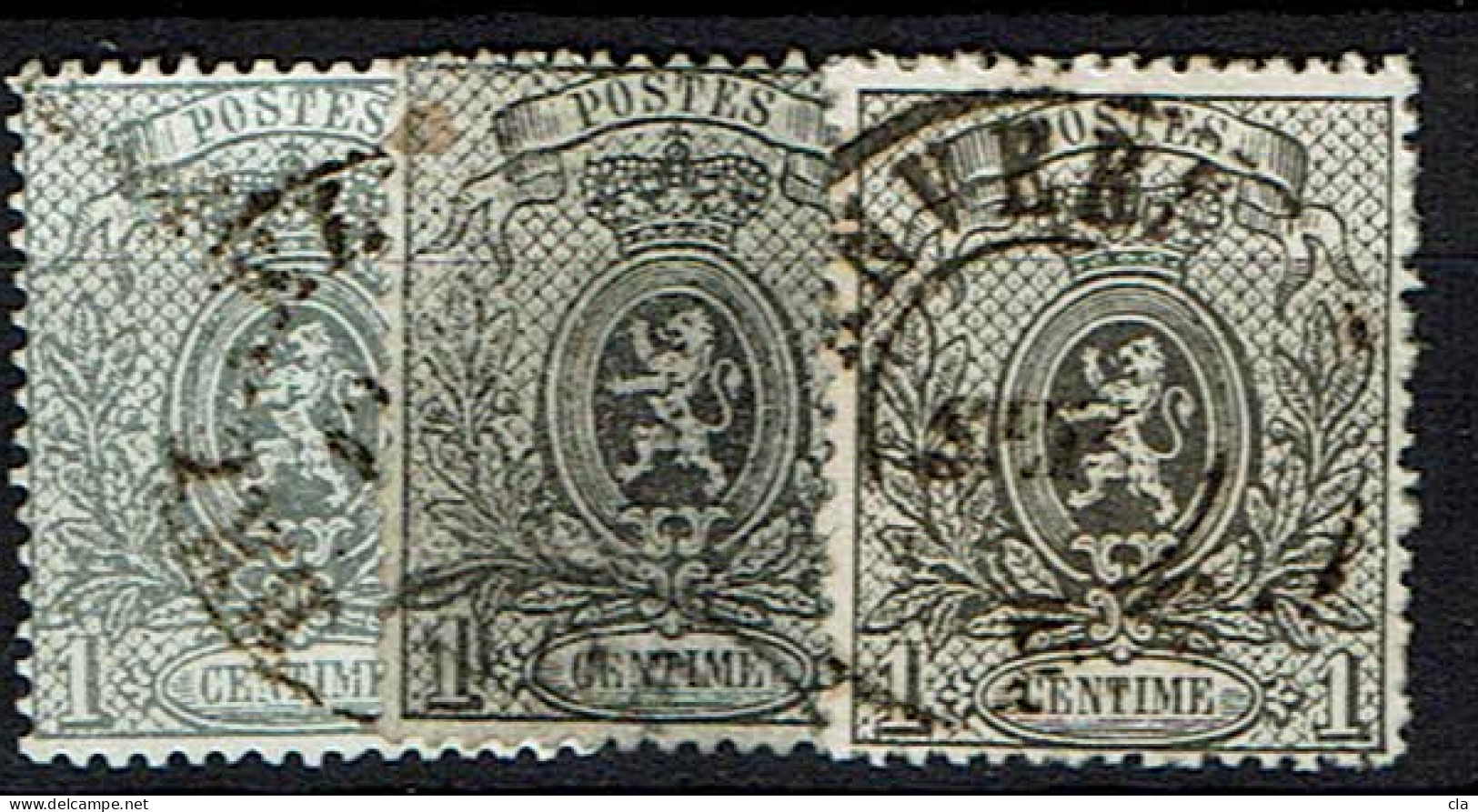 23A  Obl  3 Nuances - 1866-1867 Blasón