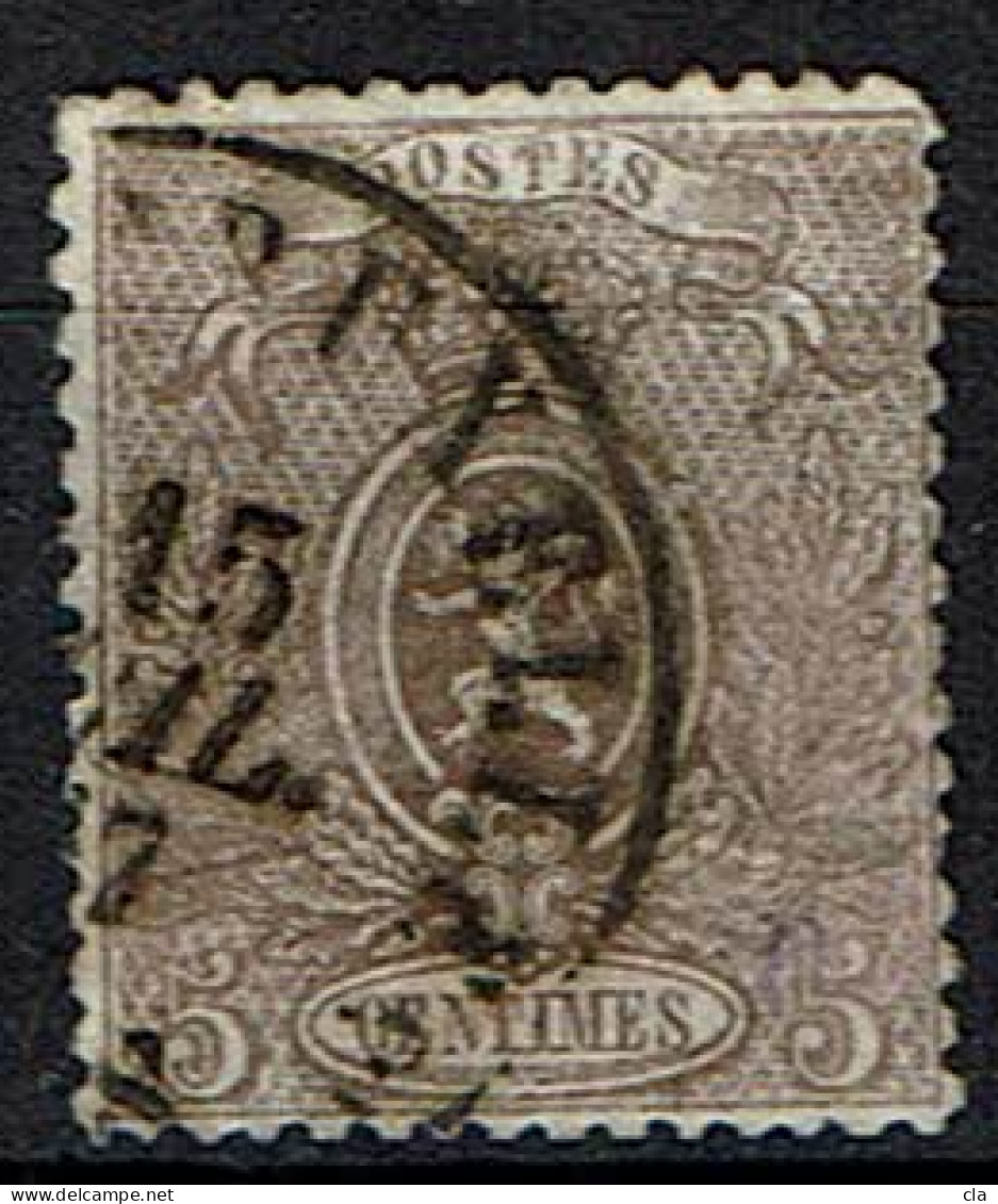 25  Obl  BXL  110 - 1866-1867 Petit Lion