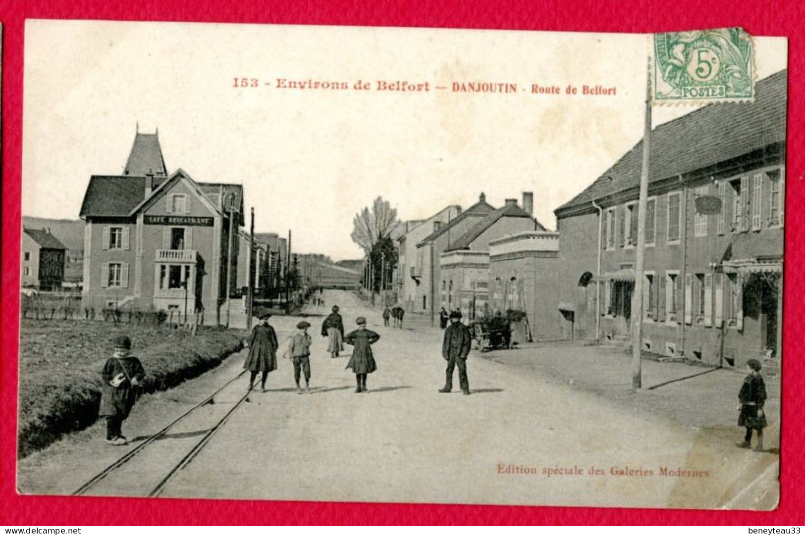 CPA (Réf (FF866) Environs De Belfort DANJOUTIN Route De Belfort (90 TERRITOIRE DE BELFORT)  (animée,Café Restaurant) - Danjoutin