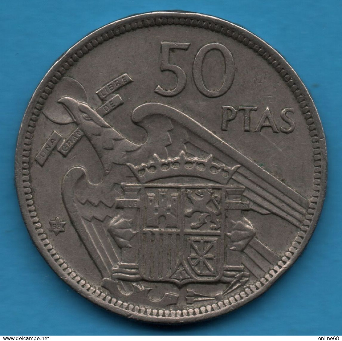 ESPANA 50 PESETAS 1957 (58) KM# 788 FRANCO - 50 Peseta