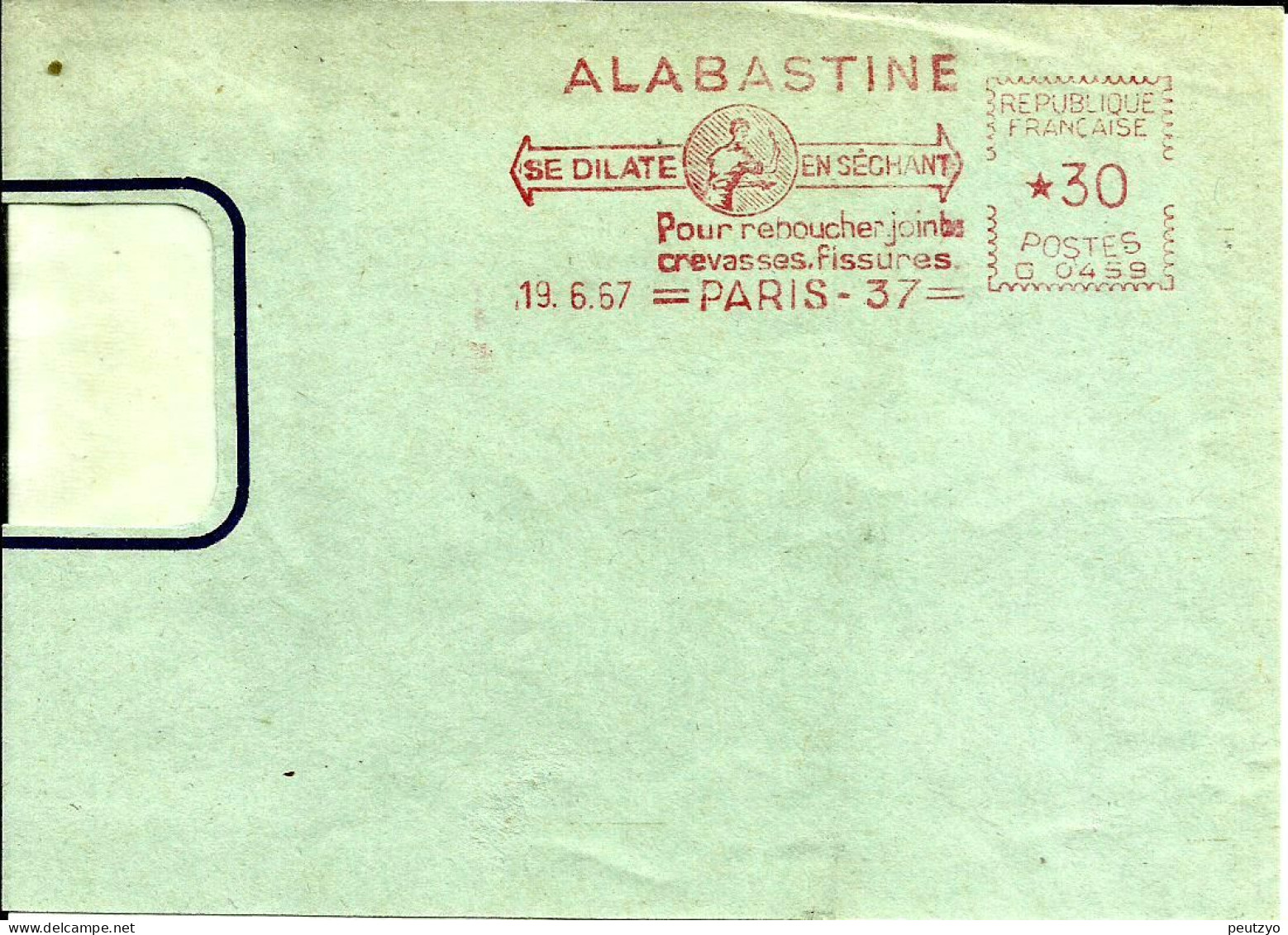 Lettre  EMA Havas G  1967  ALABASTINE Se Dilate En Sechant Metier Peintre Chimie 75  Paris     C17/32 - Usines & Industries