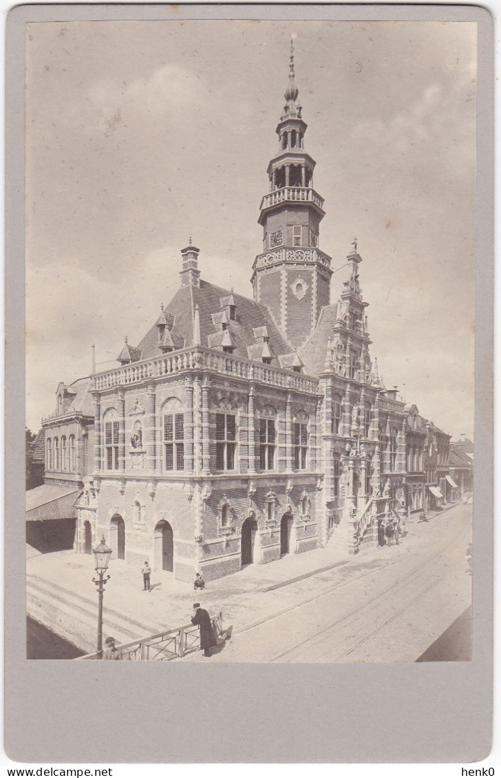 Bolsward Stadhuis Oude Foto Op Karton ZW103 - Bolsward