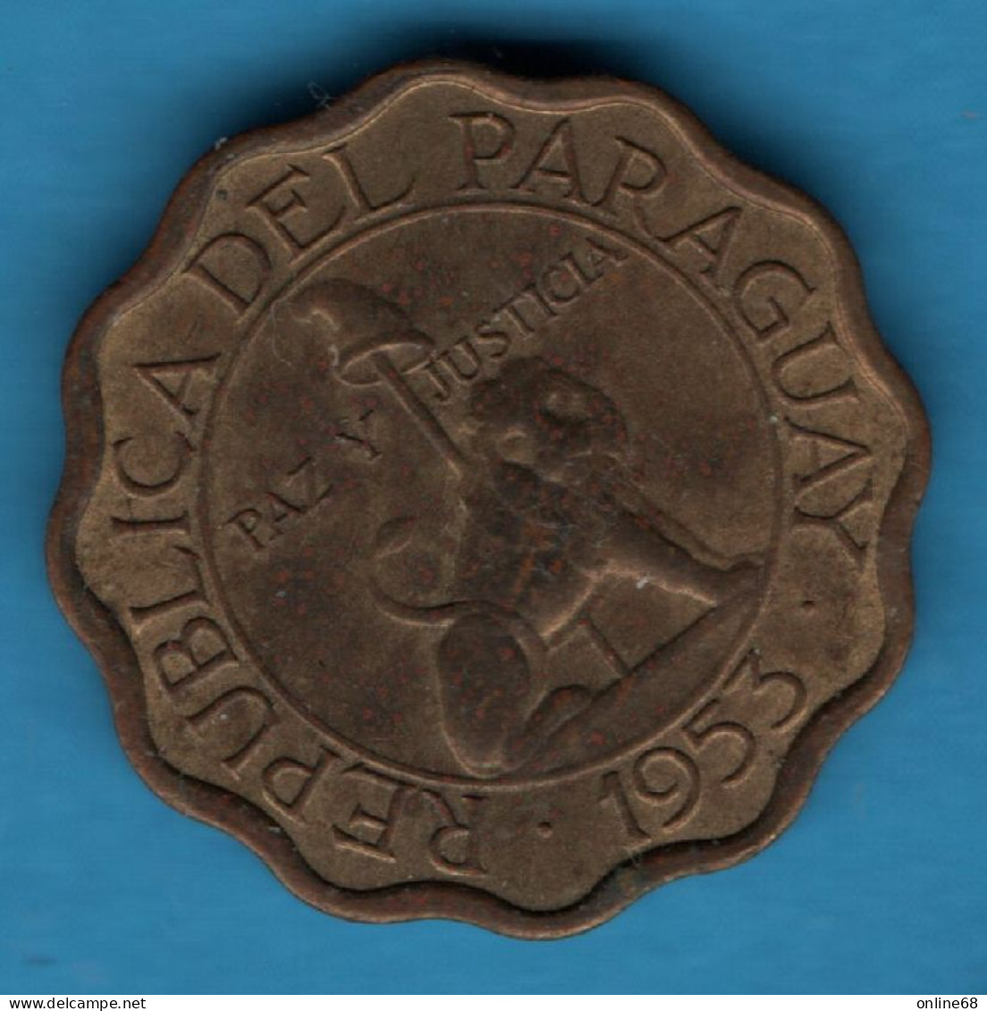 PARAGUAY 10 CENTIMOS 1953 KM# 25 - Paraguay