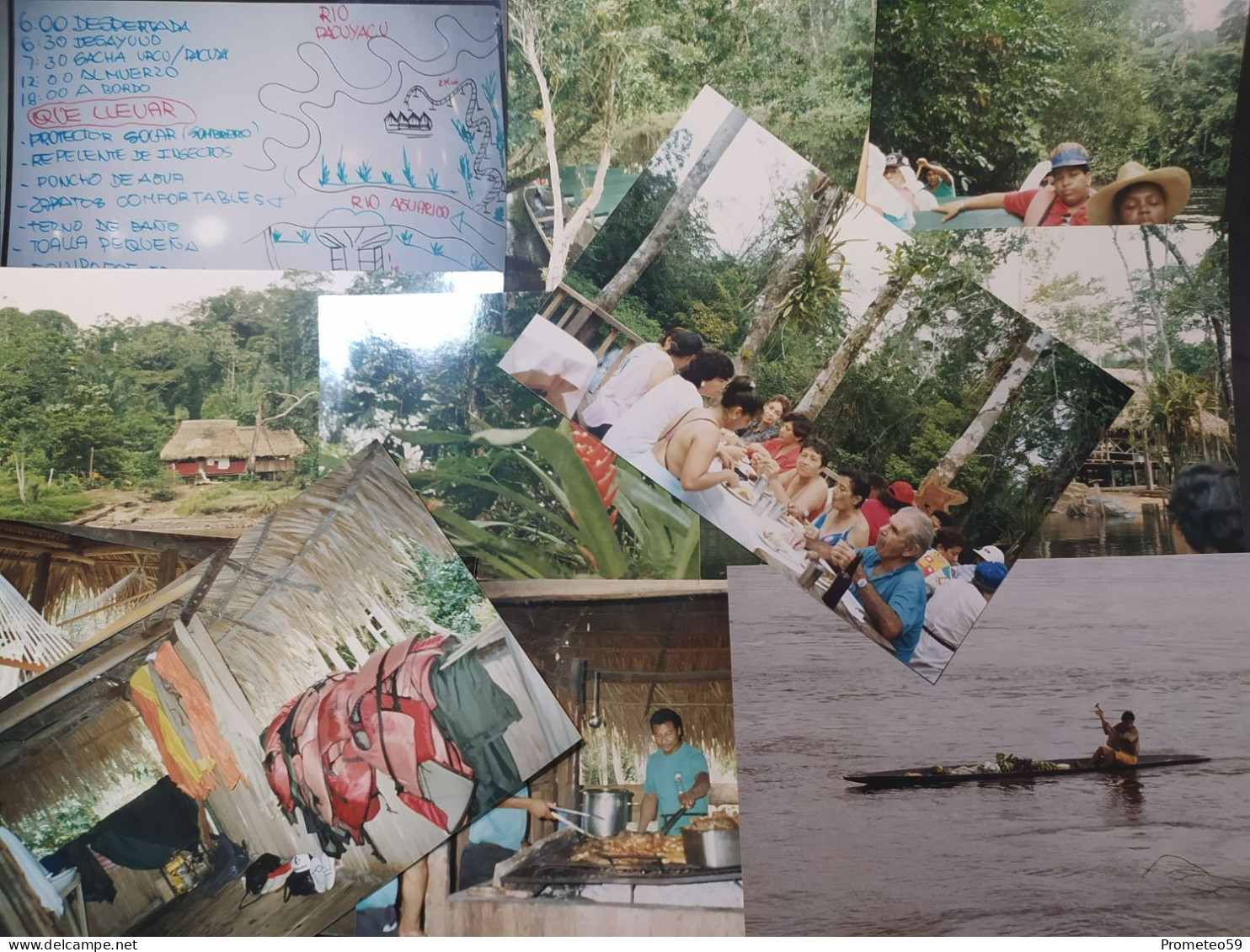 Lote 32 Fotos Originales Paseo Turismo Por Los Ríos Pacuyacu Y Aguarico (Ecuador) - Amérique