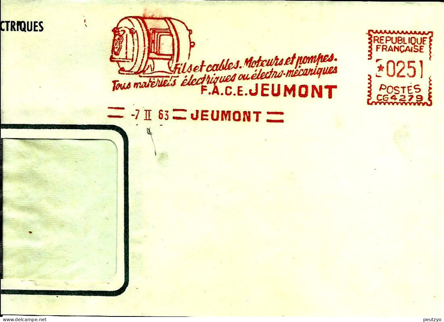 Lettre  EMA Havas CG 1963 Jeumont Moteur Electrique  Metier Electricité 59 Jeumont C17/52 - Usines & Industries