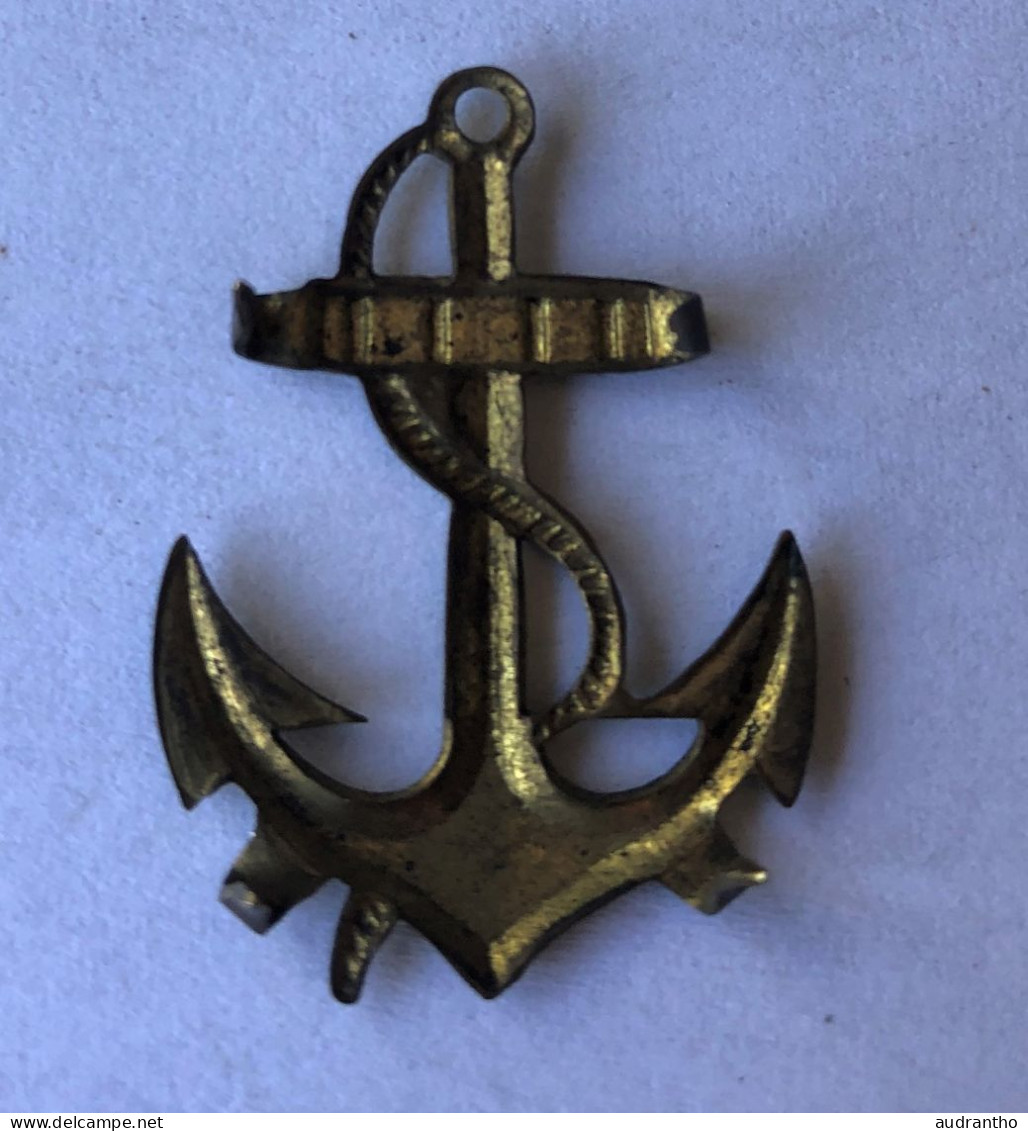 Insigne Ancre Marine Pour Calot - Troupe Coloniale - Navy