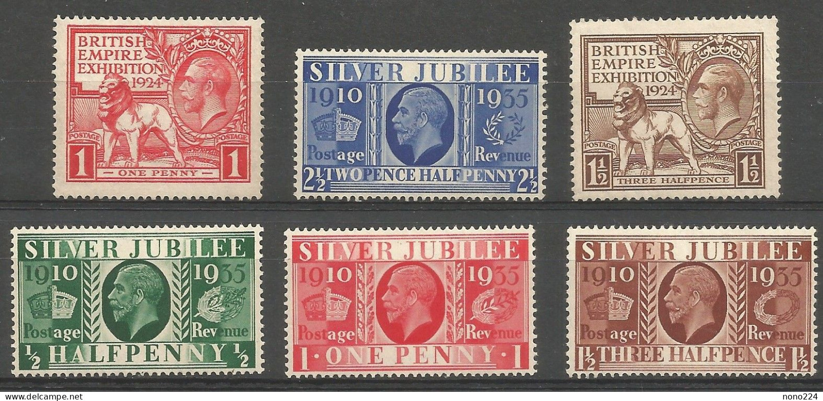 6 Timbres De 1924/35 ( Grande-Bretagne ) - Unused Stamps