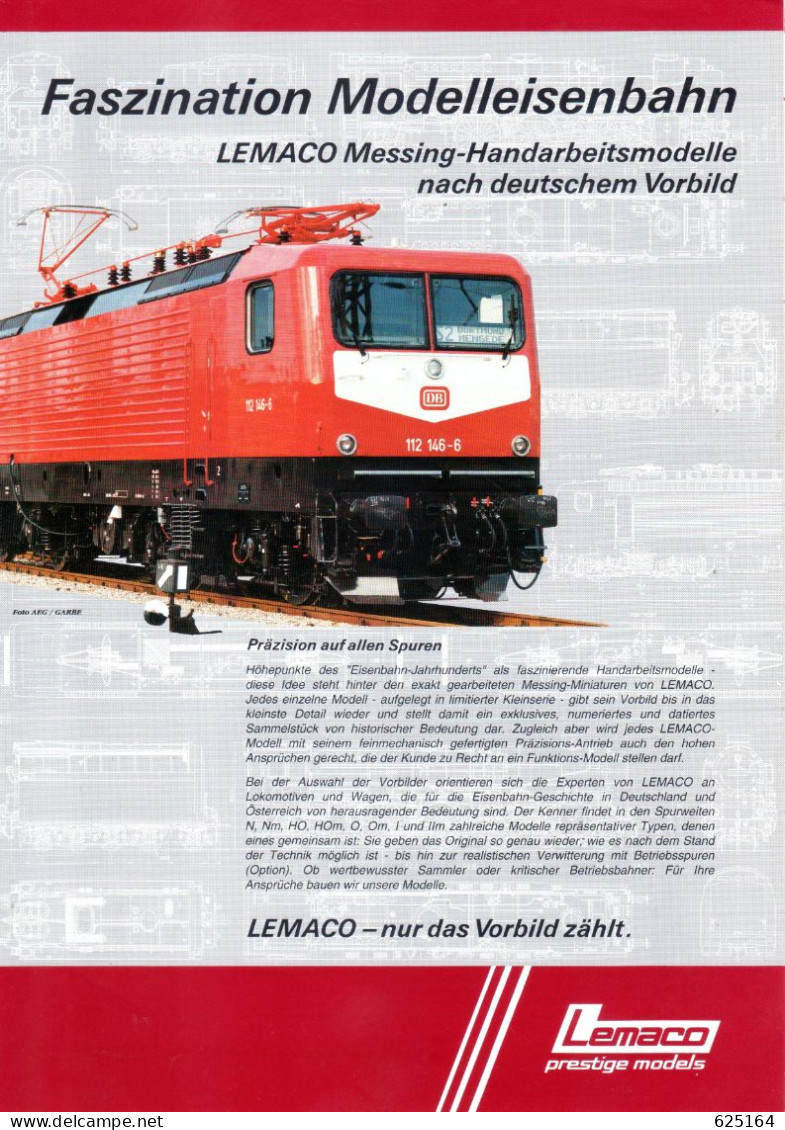 Catalogue LEMACO Prestige Models 1994 Neuheiten N HO O I IIm - En Français Et Allemand - Francese