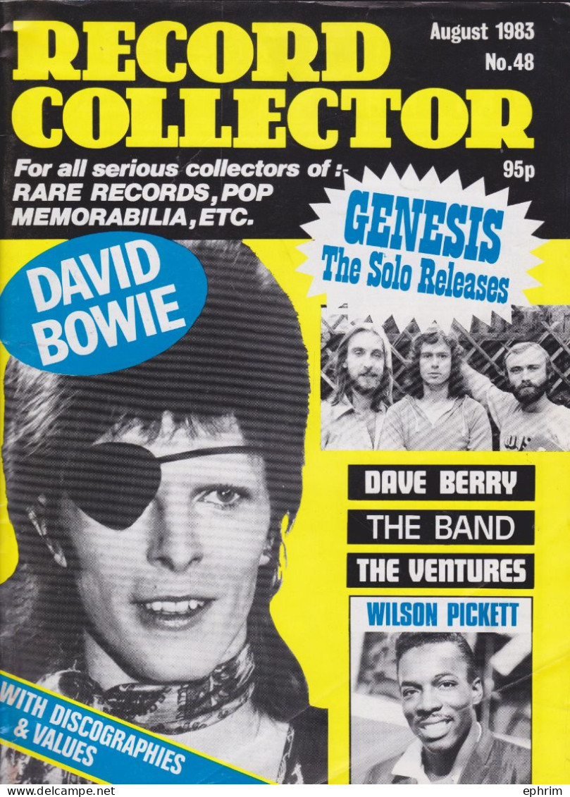 RECORD COLLECTOR N°48 August 1983 Rock Magazine David Bowie Genesis Wilson Pickett Phil Collins Dave Berry Eric Burdon.. - Libri Sulle Collezioni