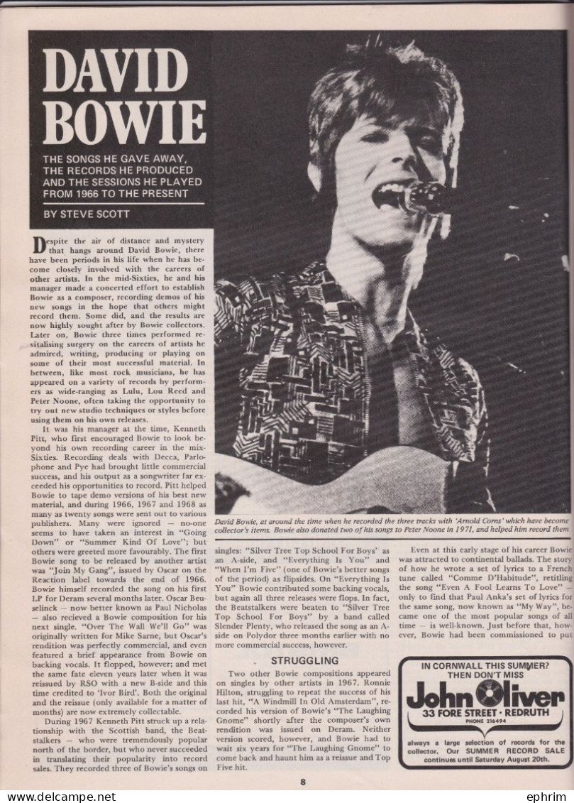 RECORD COLLECTOR N°48 August 1983 Rock Magazine David Bowie Genesis Wilson Pickett Phil Collins Dave Berry Eric Burdon.. - Themengebiet Sammeln