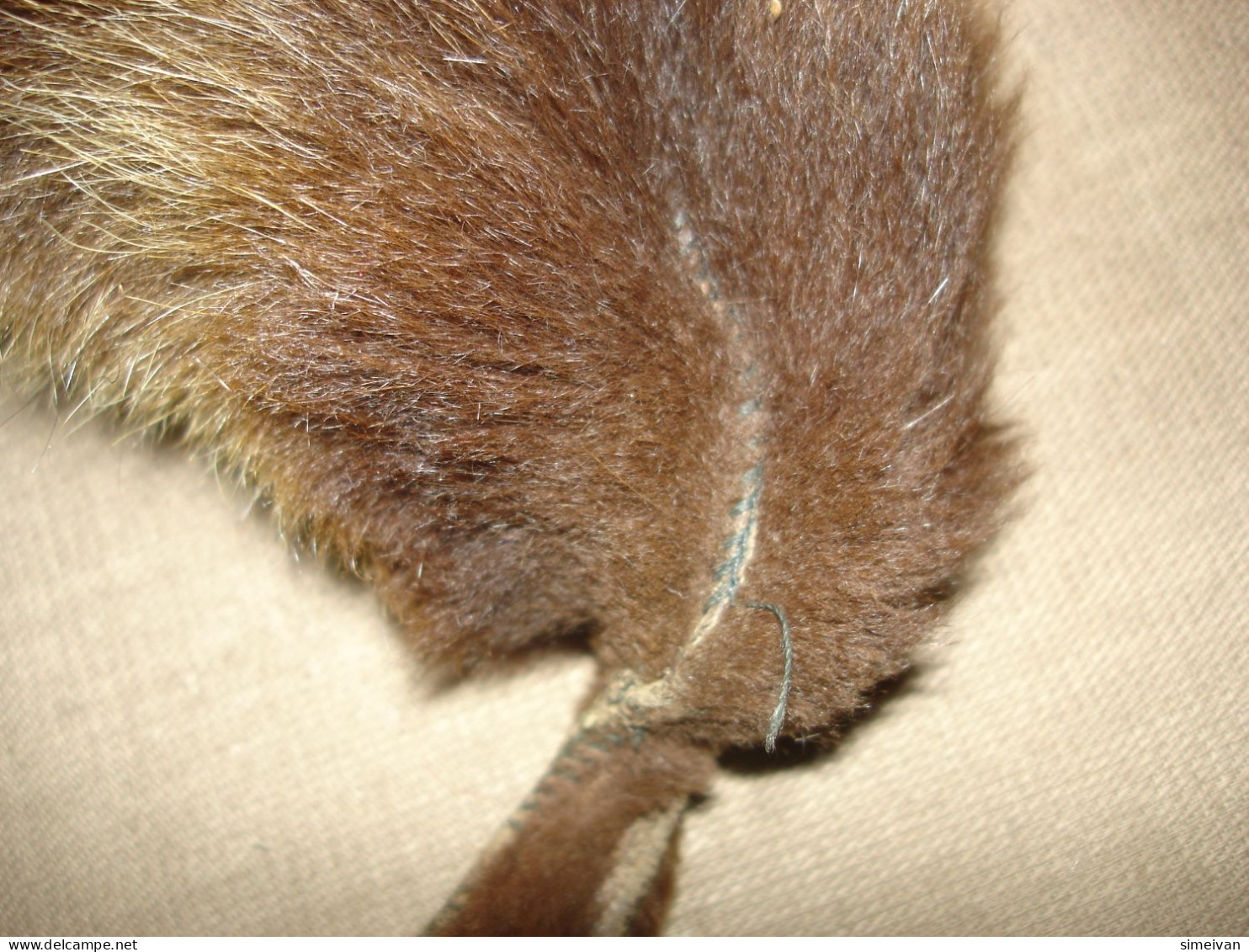 Vintage Real Fox Fur Brown Leather Collar 105cm(41'') #0287