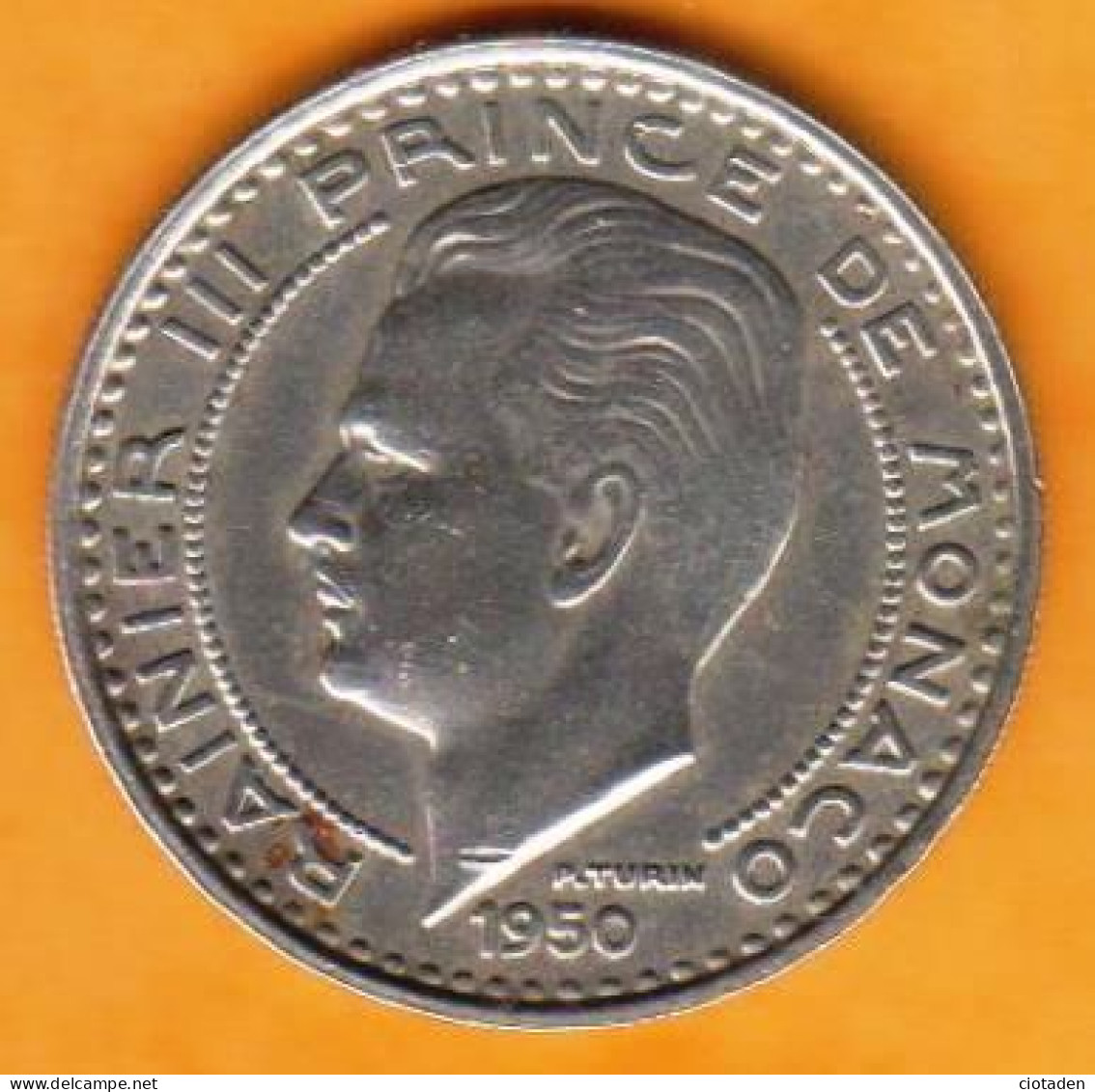 MONACO  - 100 F - Rainier III - 1949-1956 Old Francs