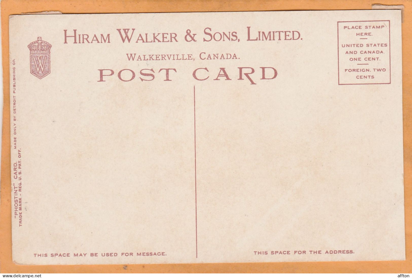 Walkerville Ontario Canada Old Postcard - Windsor