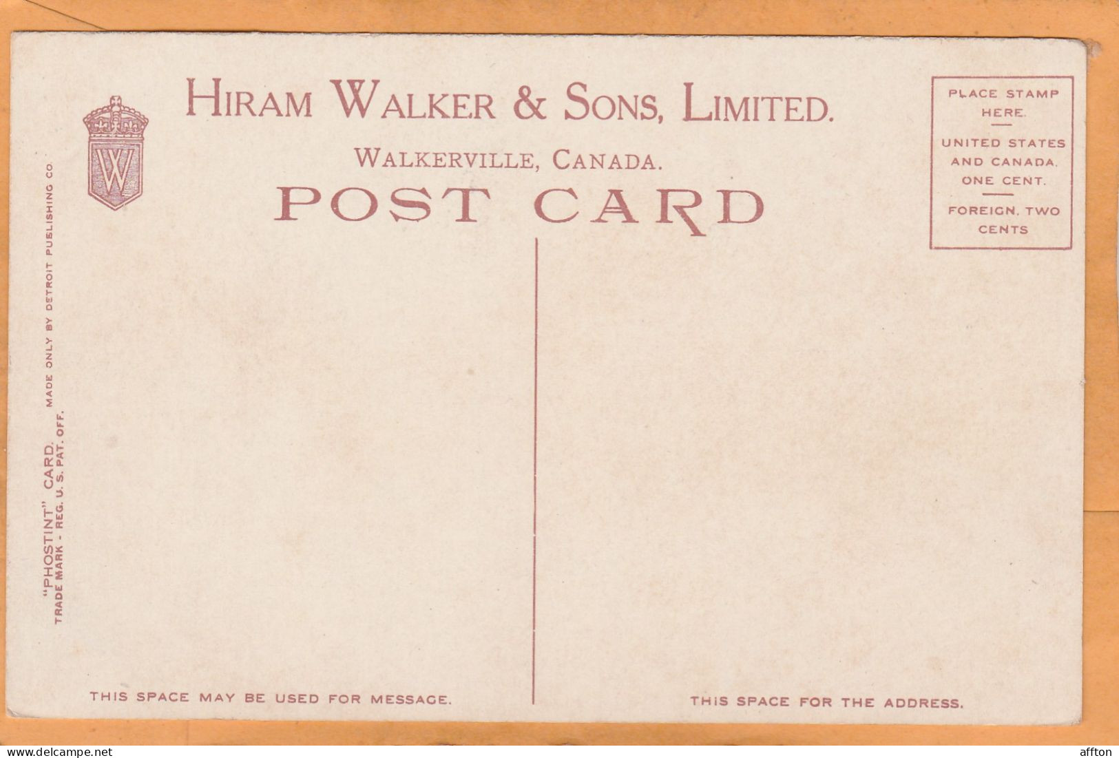 Walkerville Ontario Canada Old Postcard - Windsor