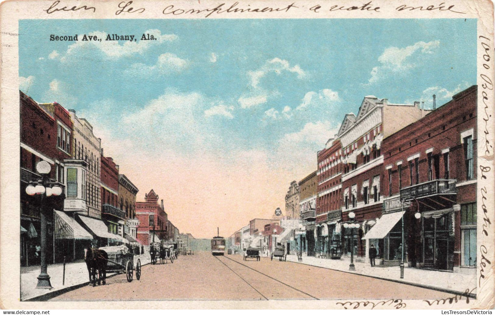 ETATS UNIS - New York - Second Avenue, Albany, Ala - Colorisé - Carte Postale Ancienne - Albany