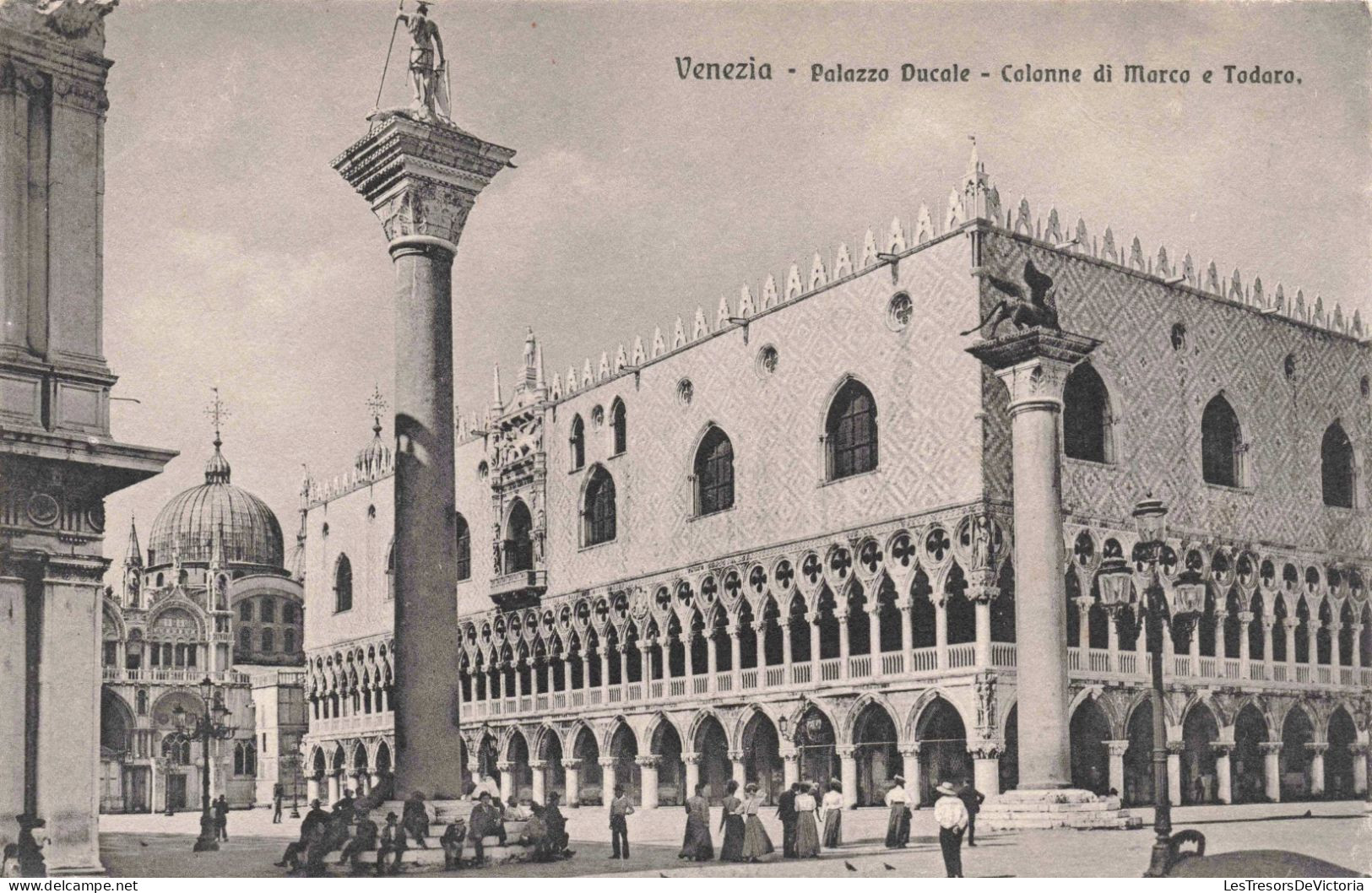 ITALIE - Venezia - Palazzo Ducale - Colonne Di Marco E Todoro - Animé - Carte Postale Ancienne - Oostende