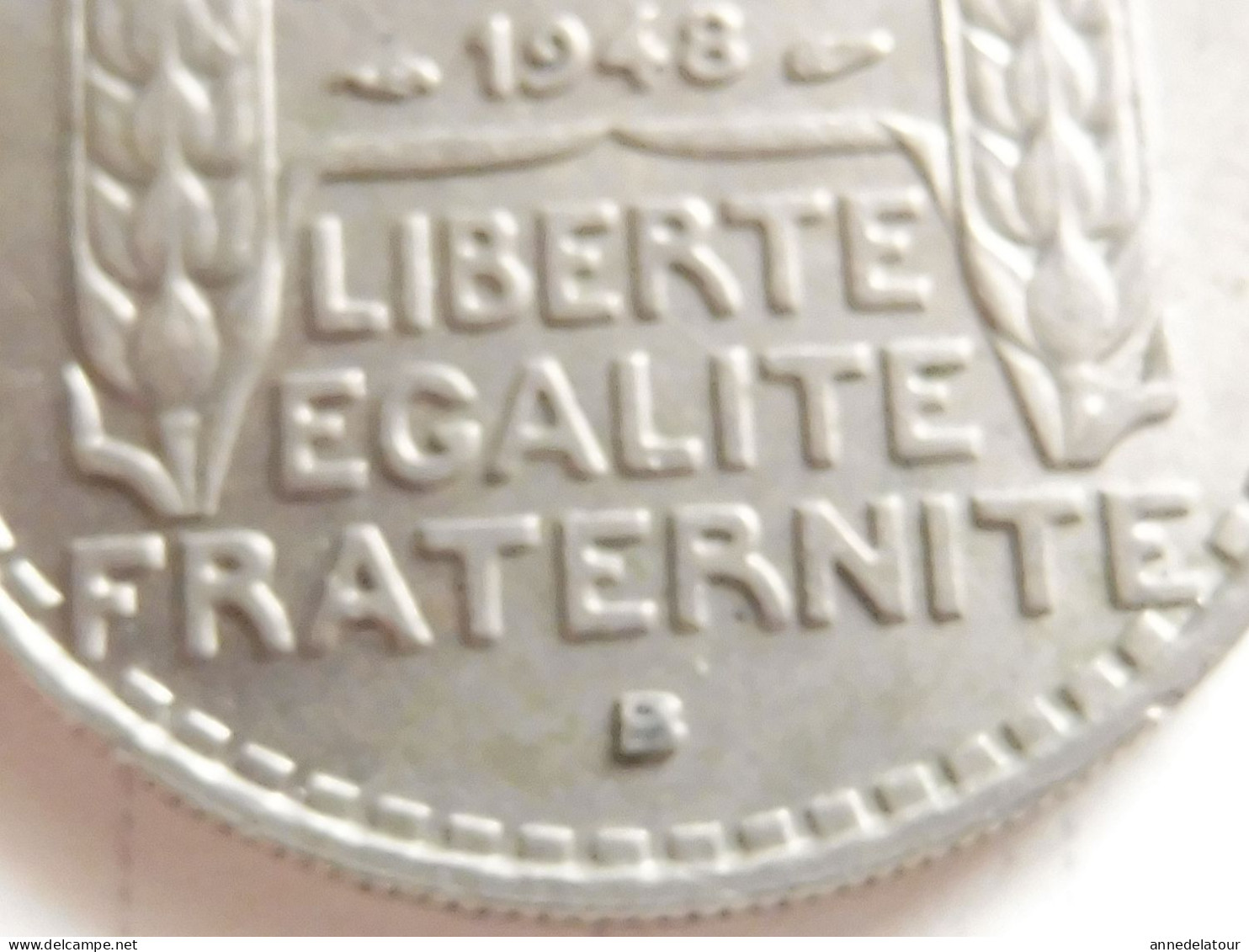 Année 1948  "B"  pièce  de  10 francs   (Turin ) (République Française)   en alliage nickel