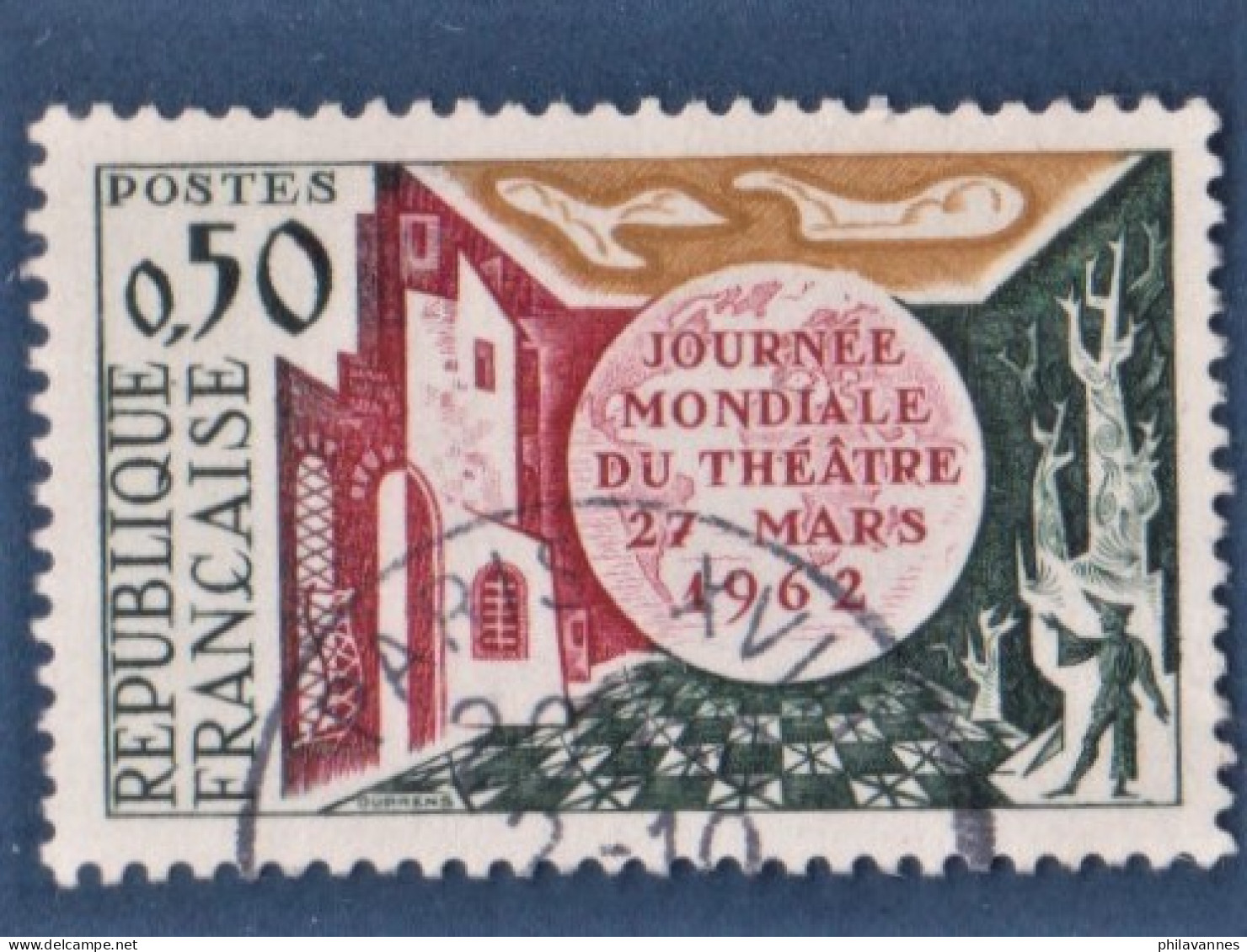 Journée Du Théatre, N°1334, Petite Variété, Pôle Sud Absent ( V2308/7.2) - Used Stamps