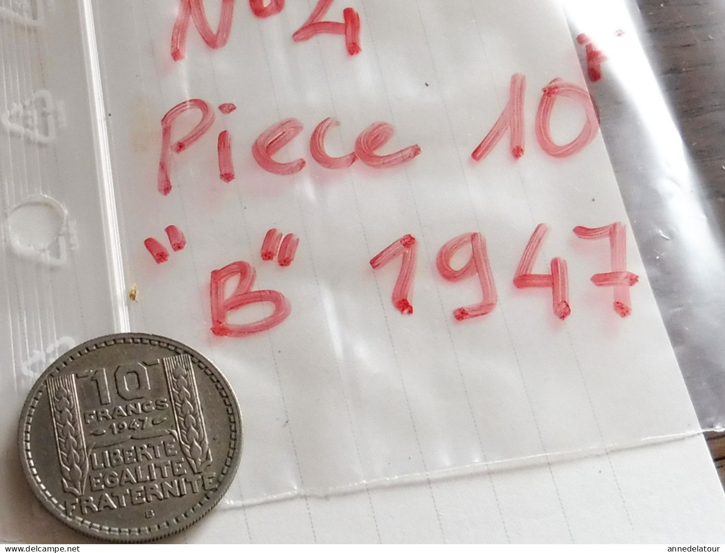Année 1947  "B"  pièce  de  10 francs   (Turin ) (République Française)   en alliage nickel