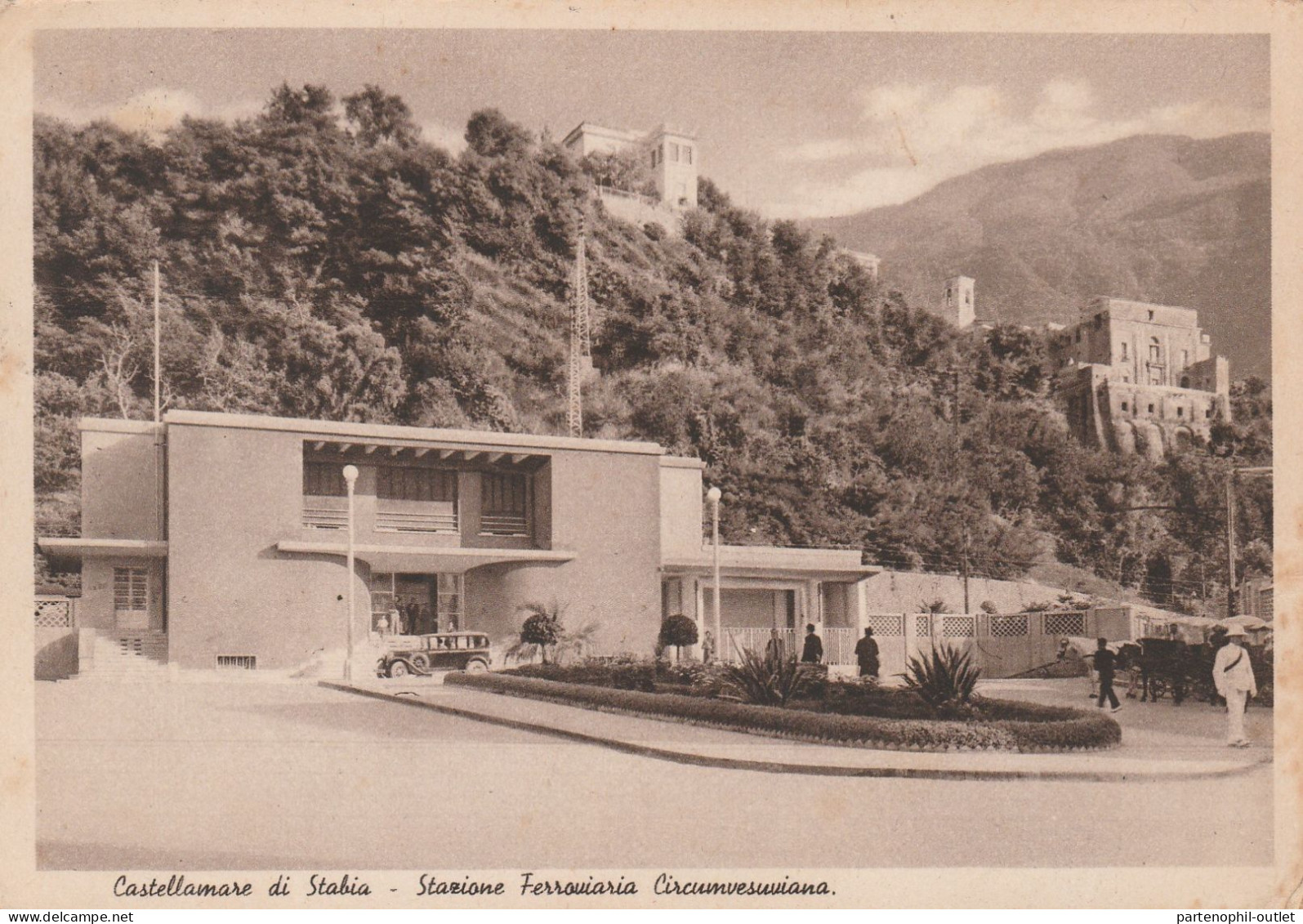 Cartolina  - Postcard / Viaggiata - Sent  /  Castellammare Di Stabia - Stazione Circumvesuviana. ( Gran Formato ) - Castellammare Di Stabia
