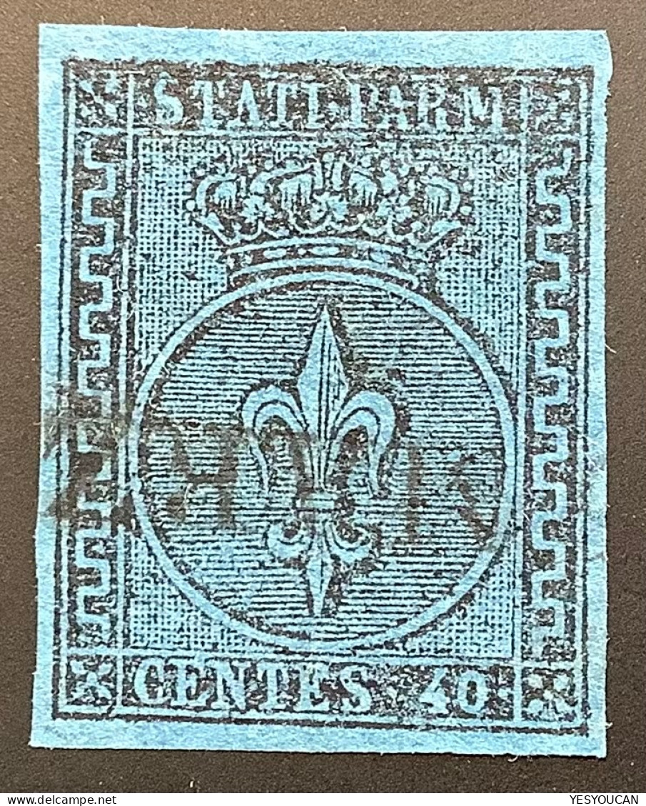 Parma 1852 Sa 5 = 1000€ 40c Azzurro, EXTREMELY FINE Used  (Parme Italian States Italy Italia Italie - Parme