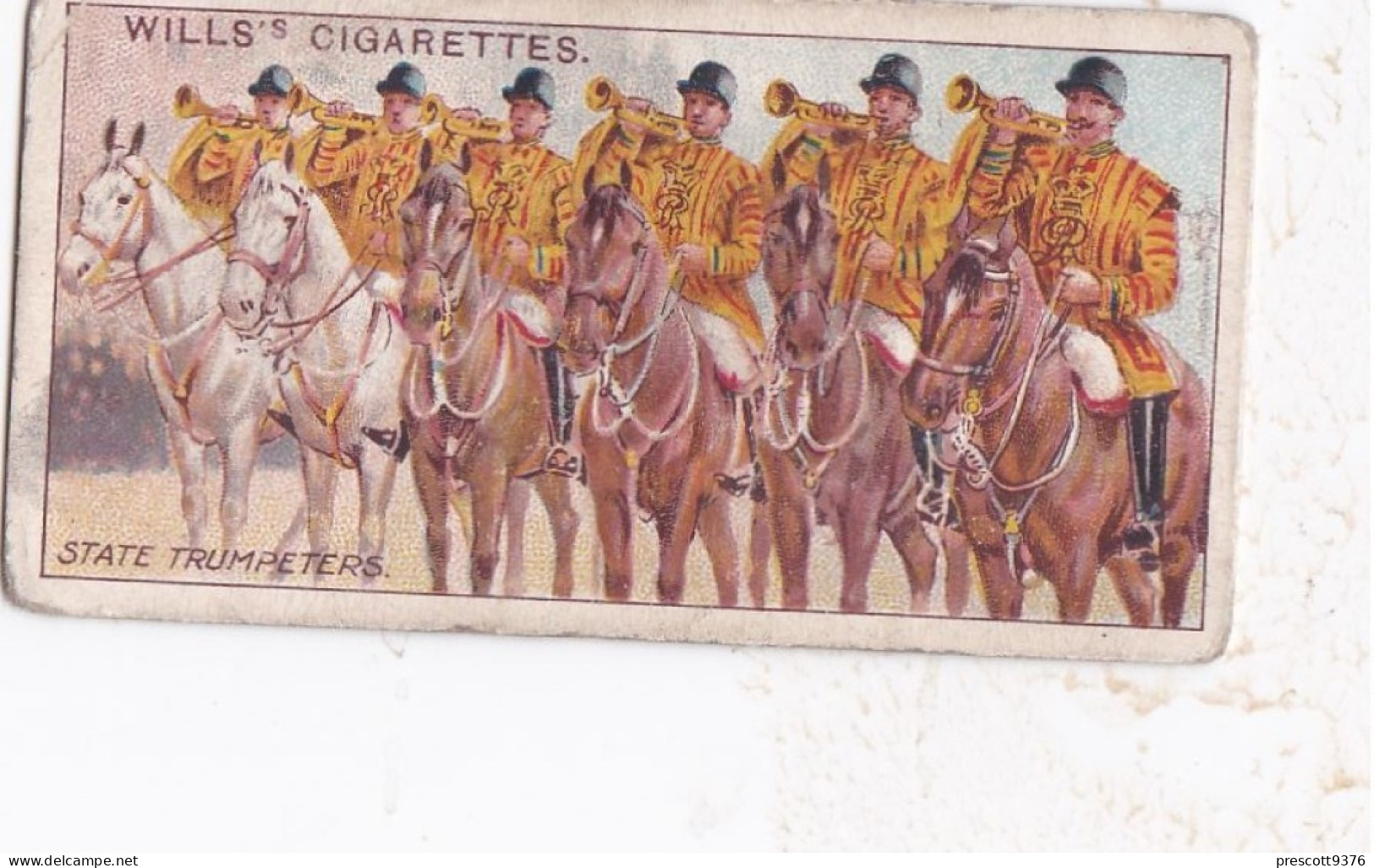 43 The State Trumpeters - The Coronation Series, 1911 - Wills Cigarette Card - Original Antique Card - Wills