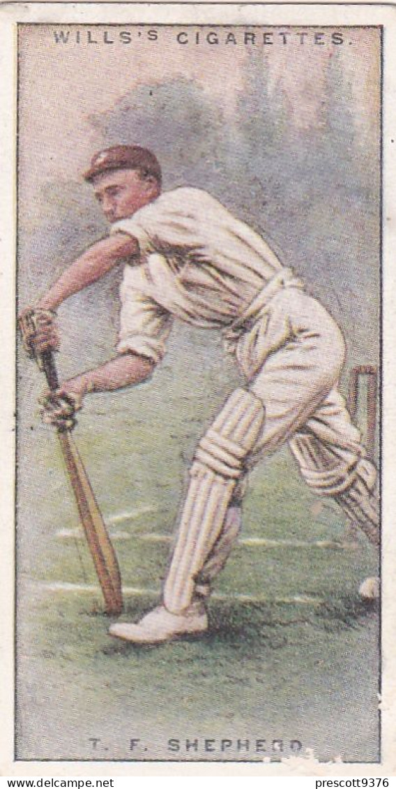 40 Tom Shepherd, Surrey - Cricketers 1930 - Players Cigarette Card - Original  Card - Player's